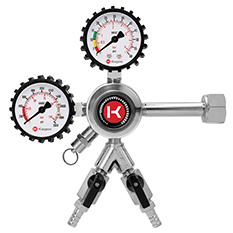 Two Product CO<sub>2</sub> Kegerator Beer Regulators